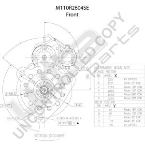 Prestolite Starter  M110 12V 7kW OCP