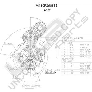 Prestolite Starter  M110 12V 7kW OCP