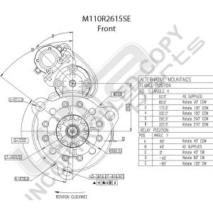 Prestolite Starter  M110 12V 7kW