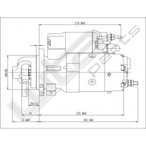 Prestolite Starter 12V 3,8kW langer versie