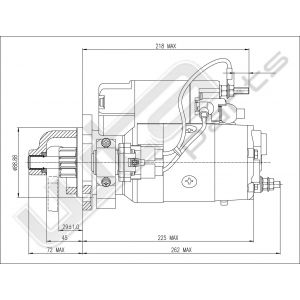 Prestolite Starter 12V 3,8kW langer versie