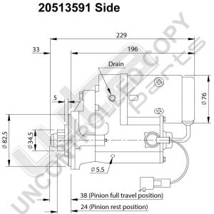 Prestolite Starter  MOTOR 12V 2kW Carrier