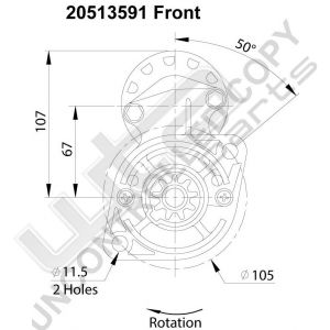 Prestolite Starter  MOTOR 12V 2kW Carrier