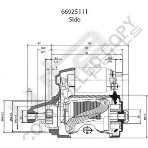 Prestolite Starter  12V 0.8KW CW