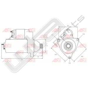 Starter 12V 1.7KW 9T