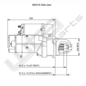 Prestolite Starter  24V 4.5KW CW