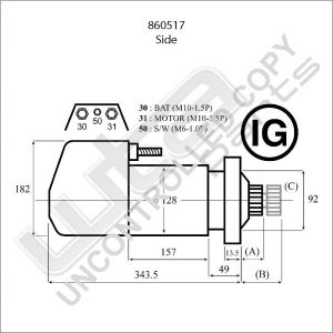 Prestolite Starter  24V 6.6KW