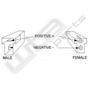 Behuizing 2 polig stekker female 10 stuks