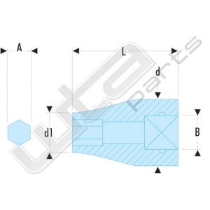 Facom douille impact lg 1/4 12pt 5/16p