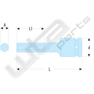 Facom slagdop schroevendraaier 3/4 6 kant 22mm