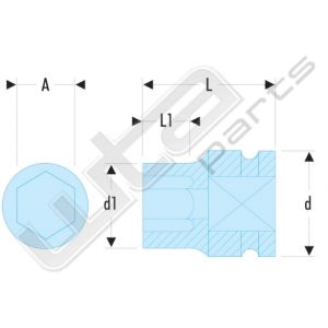 Facom doppen impact 1 6 kant 23 mm