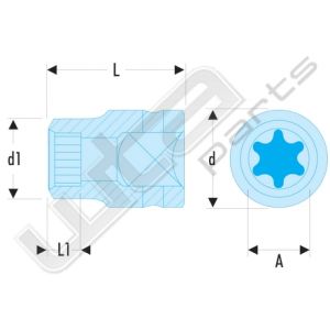 Facom doppen impact 1/2 torx e10