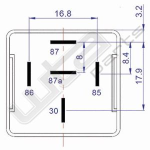 Relais 12V 40/30A waterproef STD spoelwaterproef met KSC900912