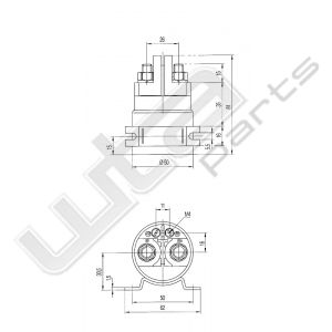 Wehrle hoog vermogen relais 12V 80A