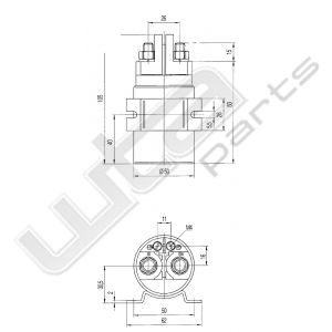 Wehrle hoog vermogen relais 12V 100A