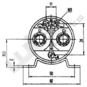 Wehrle hoog vermogen relais 12 Volt 300ABistabil