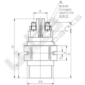 Wehrle hoog vermogen relais 12 Volt 300ABistabil