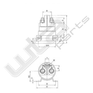 Wehrle hoog vermogen relais 24V 80A