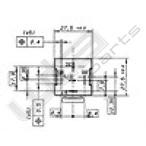 Wehrle mini relais 12V 20/30A met diode85-86-87-87a