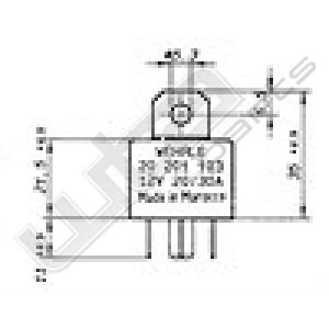 Wehrle mini relais 12V 20/30A met diode85-86-87-87a