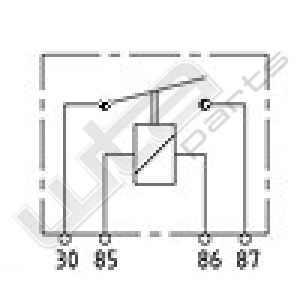 Wehrle Sluit relais 12V 30A 30-85-86-87