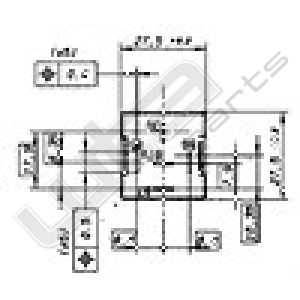 Wehrle wisselrelais met diode 24V 10/20A 30-85-86-87-87a