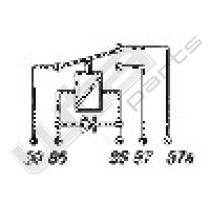 Wehrle wisselrelais met diode 24V 10/20A 30-85-86-87-87a