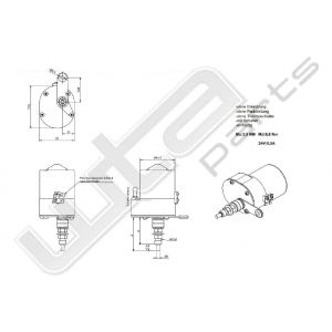 Valeo OEM ruitenwisser motor 24V 85 grad