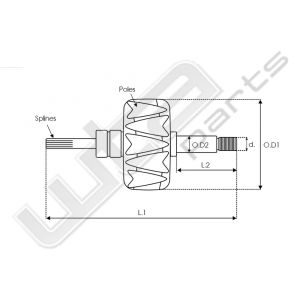 Rotor 12V 90A