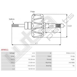 Rotor 12V 120A