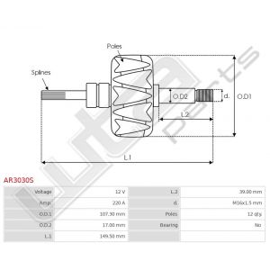 Rotor 12V 220A