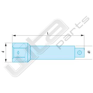 Facom verlengstuk 1/2x100 vonkvrij