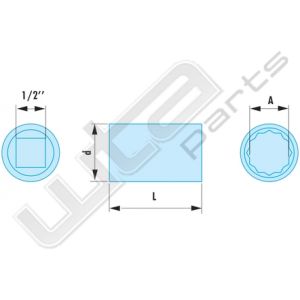 Facom 1/2 dop metrisch 21 vonkvrij