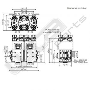 Relais 12V omkeer relais 100A