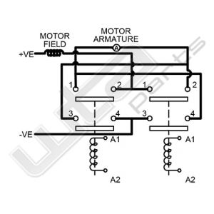 Relais 12V omkeer relais 100A