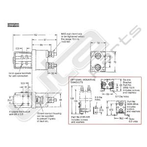 Relais 24V maak/breek continu 400Amp.Albright