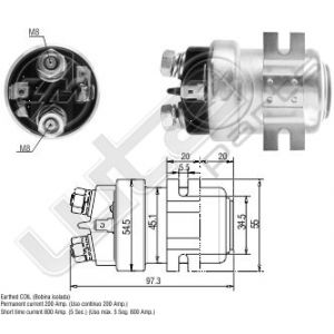 Startrelais ZM 24V 200A /800A piek 5secMassa vrij