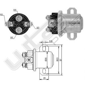 Hulp relais ZM Massa vrij 12 volt