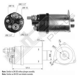 Startrelais ZM Massa vrij 12 volt