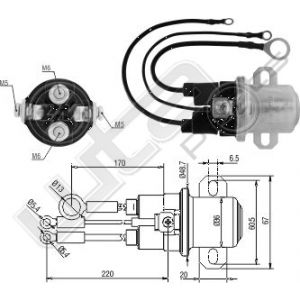 Hulp relais ZM Massa vrij 24 volt