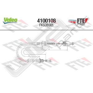 Valeo fks08001 - clutch cable