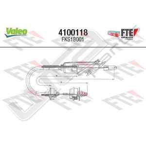 Valeo fks18001 - clutch cable