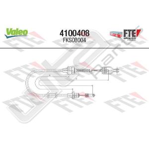 Valeo fks08004 - clutch cable