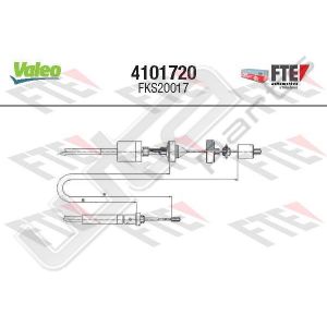 Valeo fks20017 - clutch cable