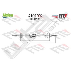 Valeo fks02020 - clutch cable