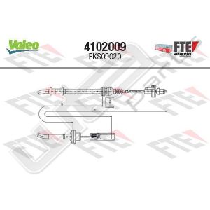 Valeo fks09020 - clutch cable