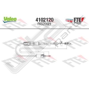 Valeo fks20021 - clutch cable