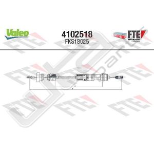 Valeo fks18025 - clutch cable