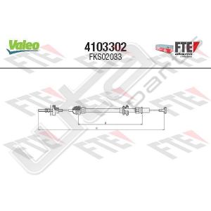 Valeo fks02033 - clutch cable