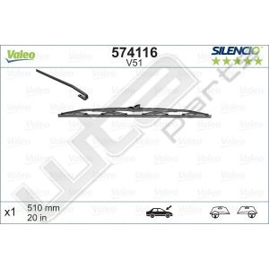 Valeo Silencio Wiper Standard LHD RHD V51 x1